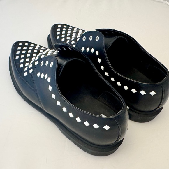 Dr. Martens Willis Black and White Studded Oxford Loafers main image 6